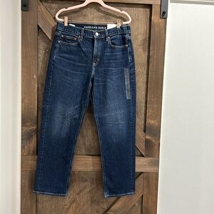 NWT super high rise ankle straight stretch denim jeans by American Eagle